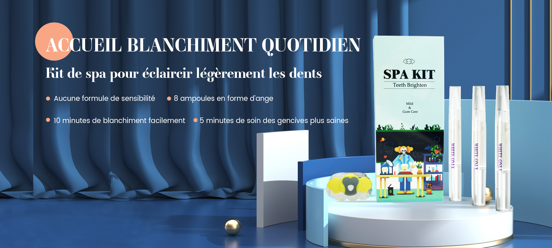 Accueil Kit de blanchiment quotidien des dents légèrement éclaircissant