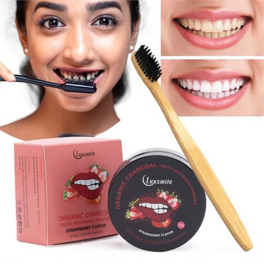 Poudre De Blanchiment Des Dents Au Charbon Actif