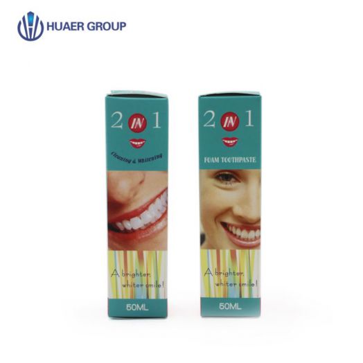 Dentifrice Mousse au Peroxyde d'Hydrogène 2 en 1
