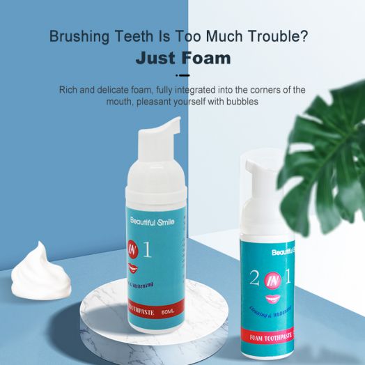 Dentifrice Mousse Blanchissant les Dents au Charbon