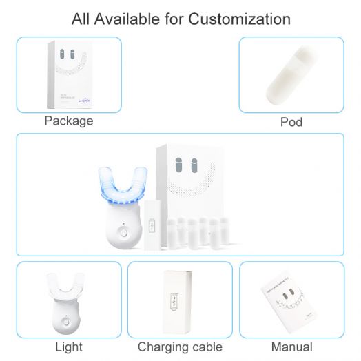 Kits De Dosettes De Blanchiment Des Dents Avec Lumière LED Bleue