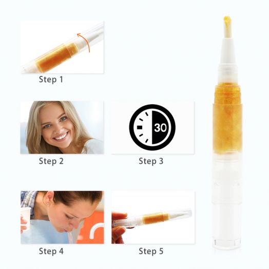 Stylo Gel de Blanchiment Des Dents En or 24 Carats